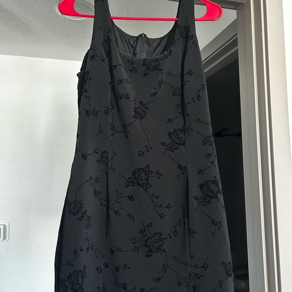 Hugo Buscati Black Floral Mini Dress